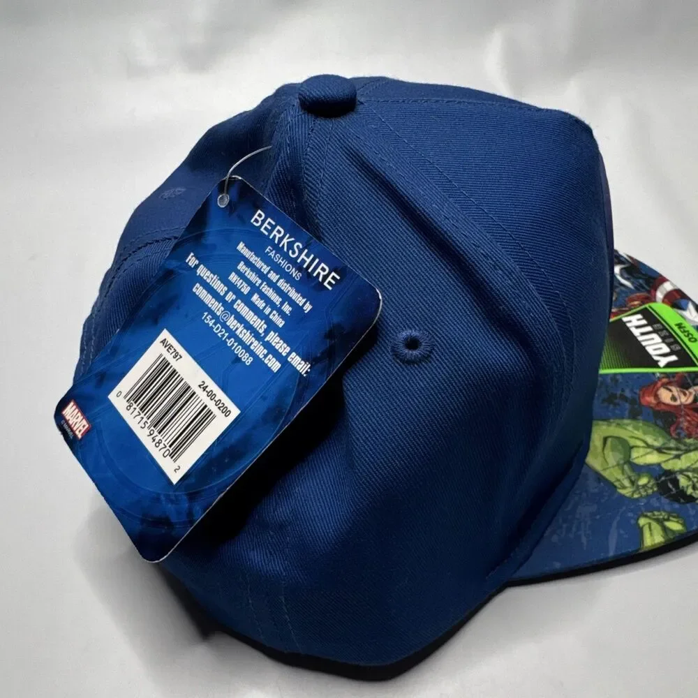 Marvel Avengers Yourh Adjustable Baseball Cap One Size Blue Graphic